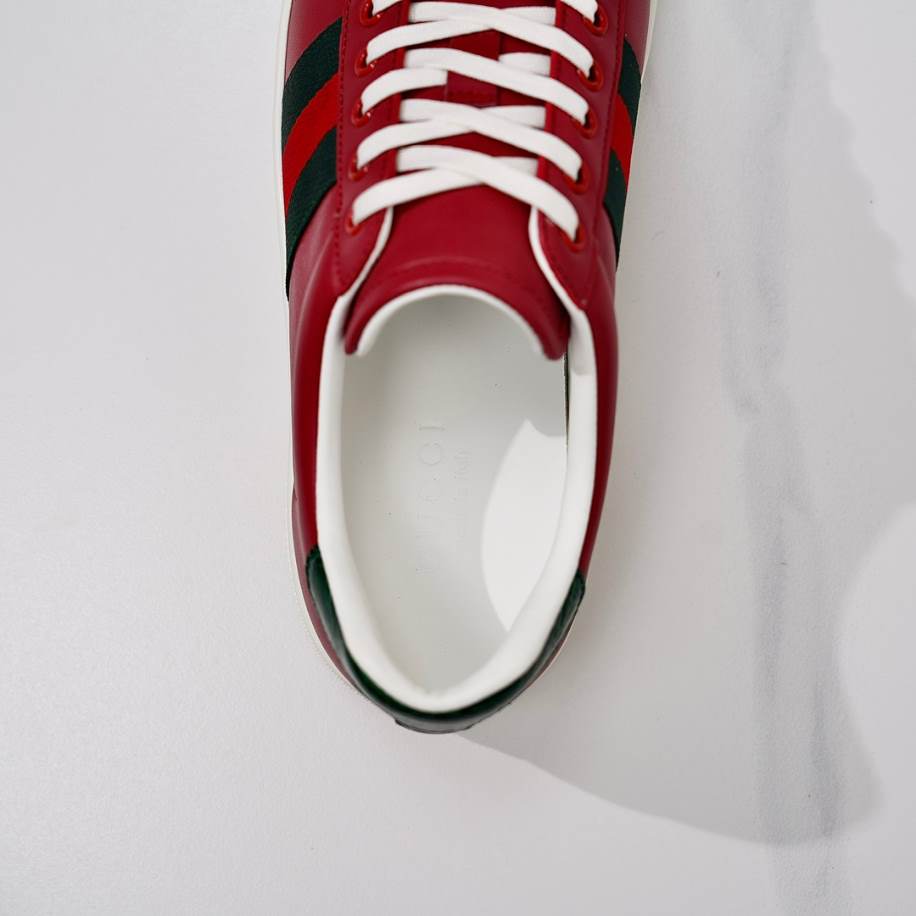Gucci Ace Rosso Ancora Red Nylon Sneakers - GCC215