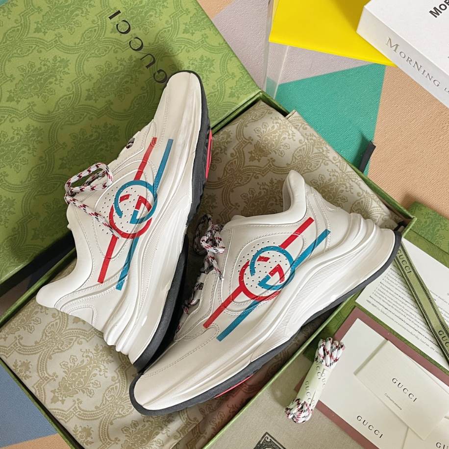 Gucci Run Trainers White Leather Sneakers - GCC205