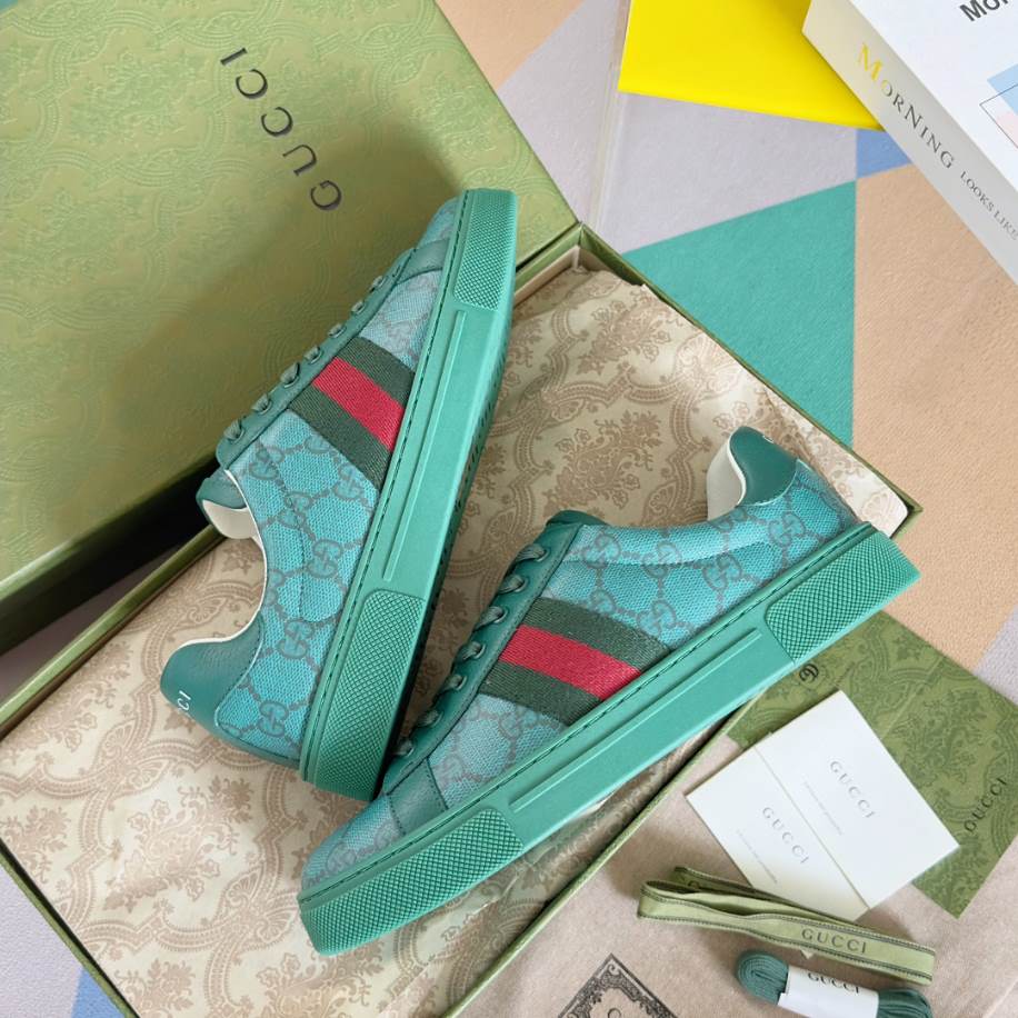 Gucci Ace Crystal Green Sneakers - GCC188
