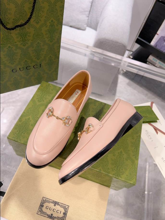 Gucci Jordaan Pink Leather Loafer - GL072