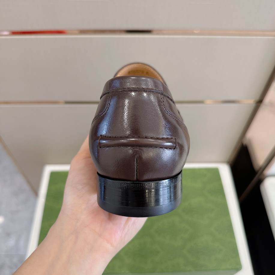 Gucci Men Horsebit Brown Loafer - GL089
