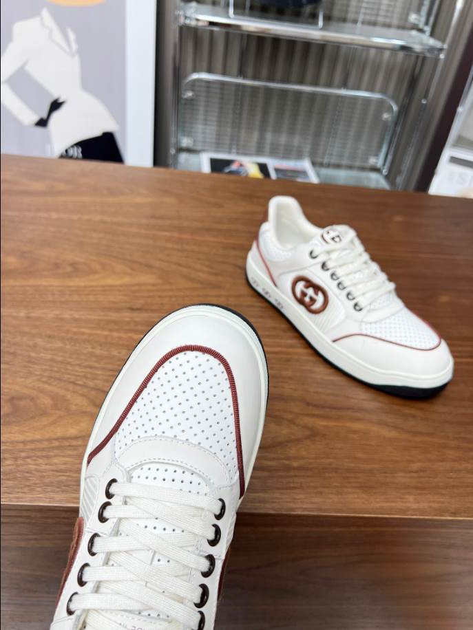Gucci White Brown Logo Sneakers - GCC204