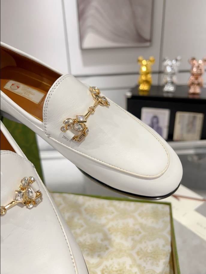 Gucci Jordaan White Black Loafer - GL070