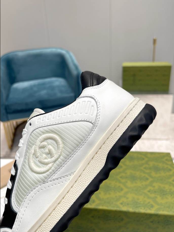 Gucci MAC80 Off-White Black Sneakers - GCC225