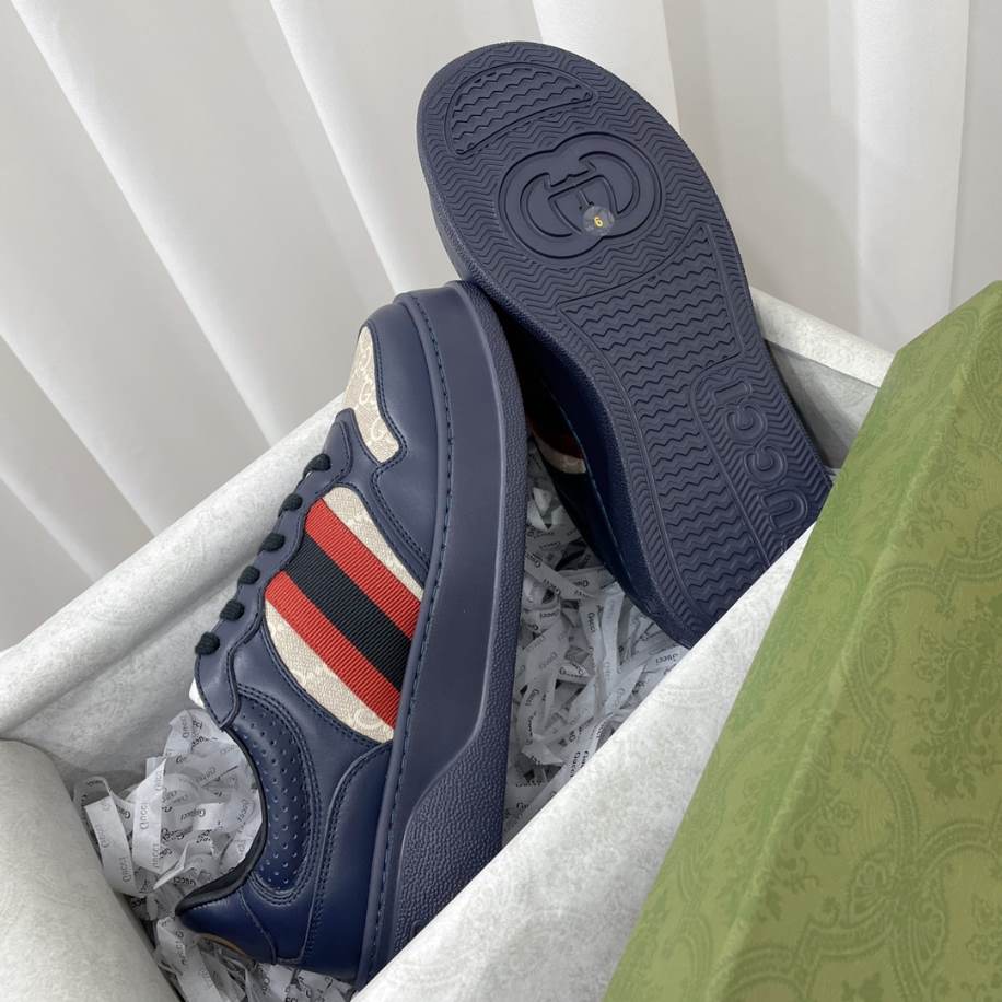 Gucci Chunky Lace Embossed Black Sneakers - GCC191