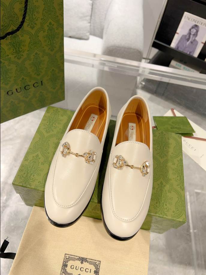 Gucci Jordaan White Cream Loafer - GL067