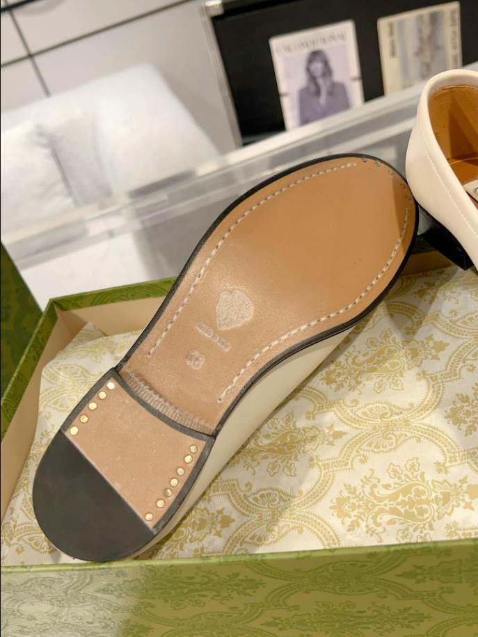 Gucci Jordaan White Cream Loafer - GL067