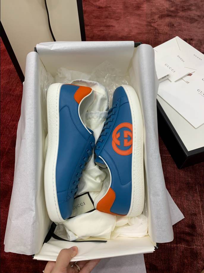 Gucci Ace Blue Orange Sneakers - GCC195