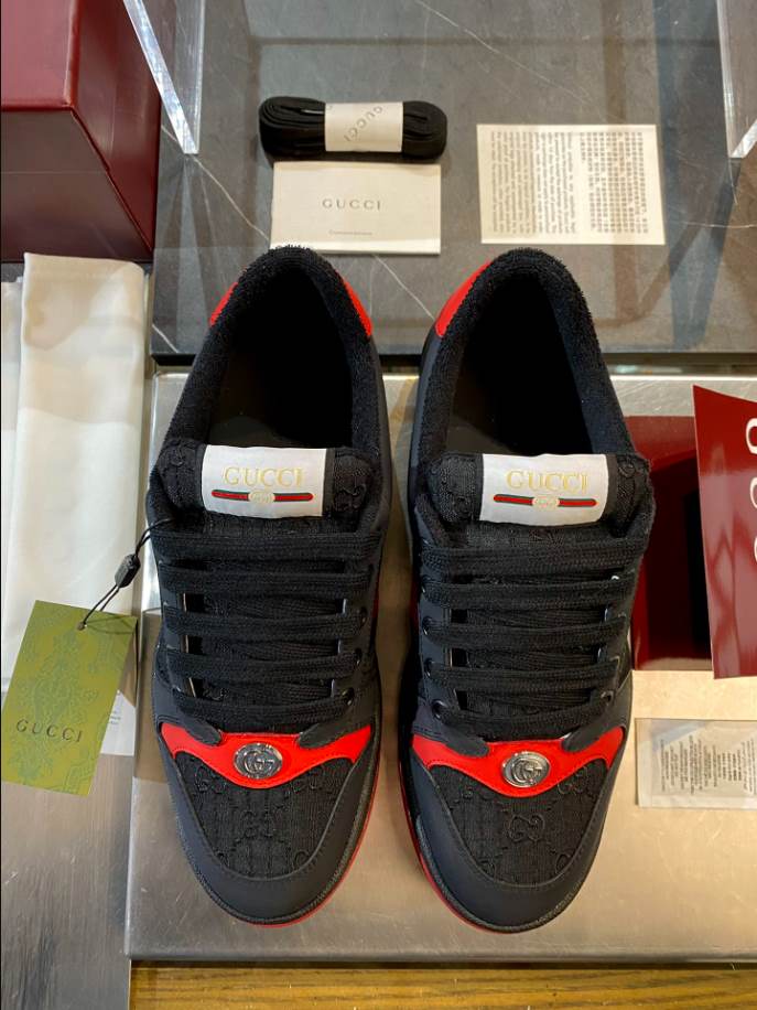 Gucci Black Red Web Classic Sneakers - GCC180