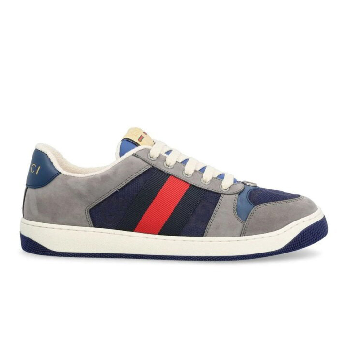 Gucci Screener Grey Suede Sneakers - GCC206