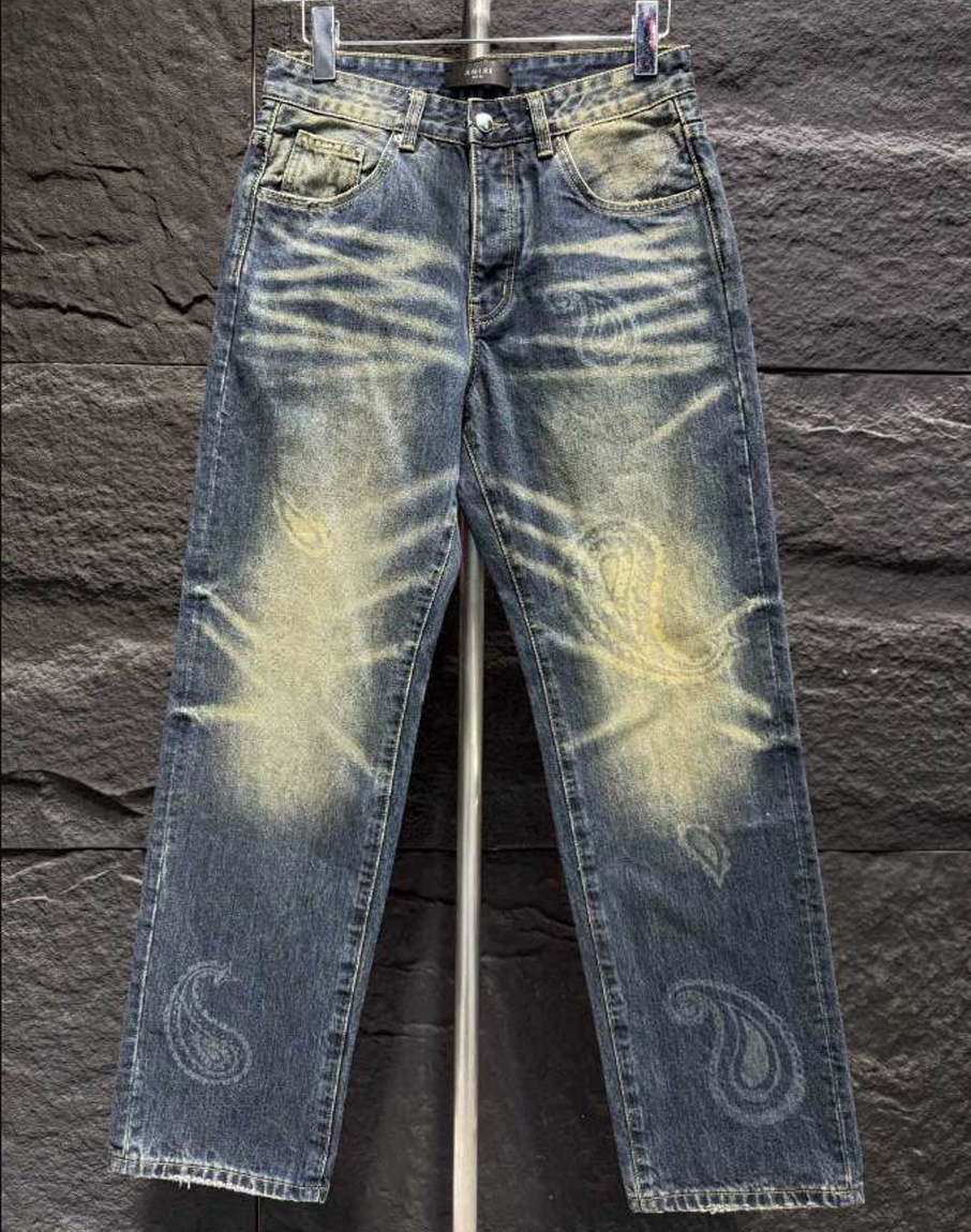 Amiri Blue Yellow Jeans - AMIJ032