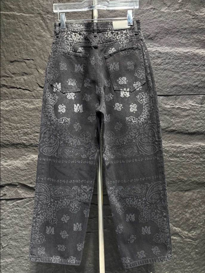 Amiri Tie Dye Bandana Black Jeans - AMIJ029