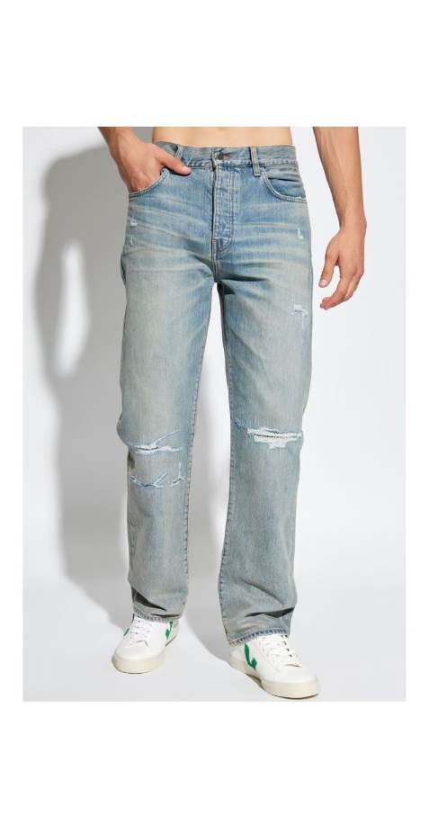Amiri Bandana Repair Blue Jeans - AMIJ039