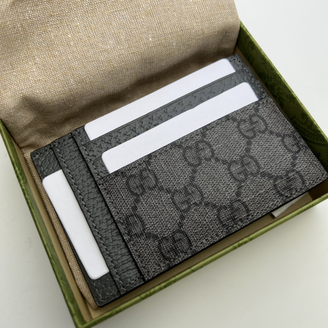 OPHIDIA GG CARD CASE IN BLACK - WLG036 OPHIDIA GG CARD CASE IN BLACK