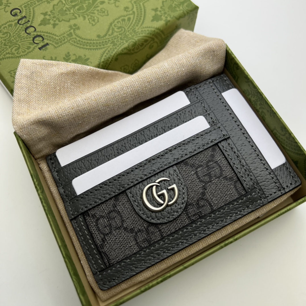 OPHIDIA GG CARD CASE IN BLACK - WLG036 OPHIDIA GG CARD CASE IN BLACK