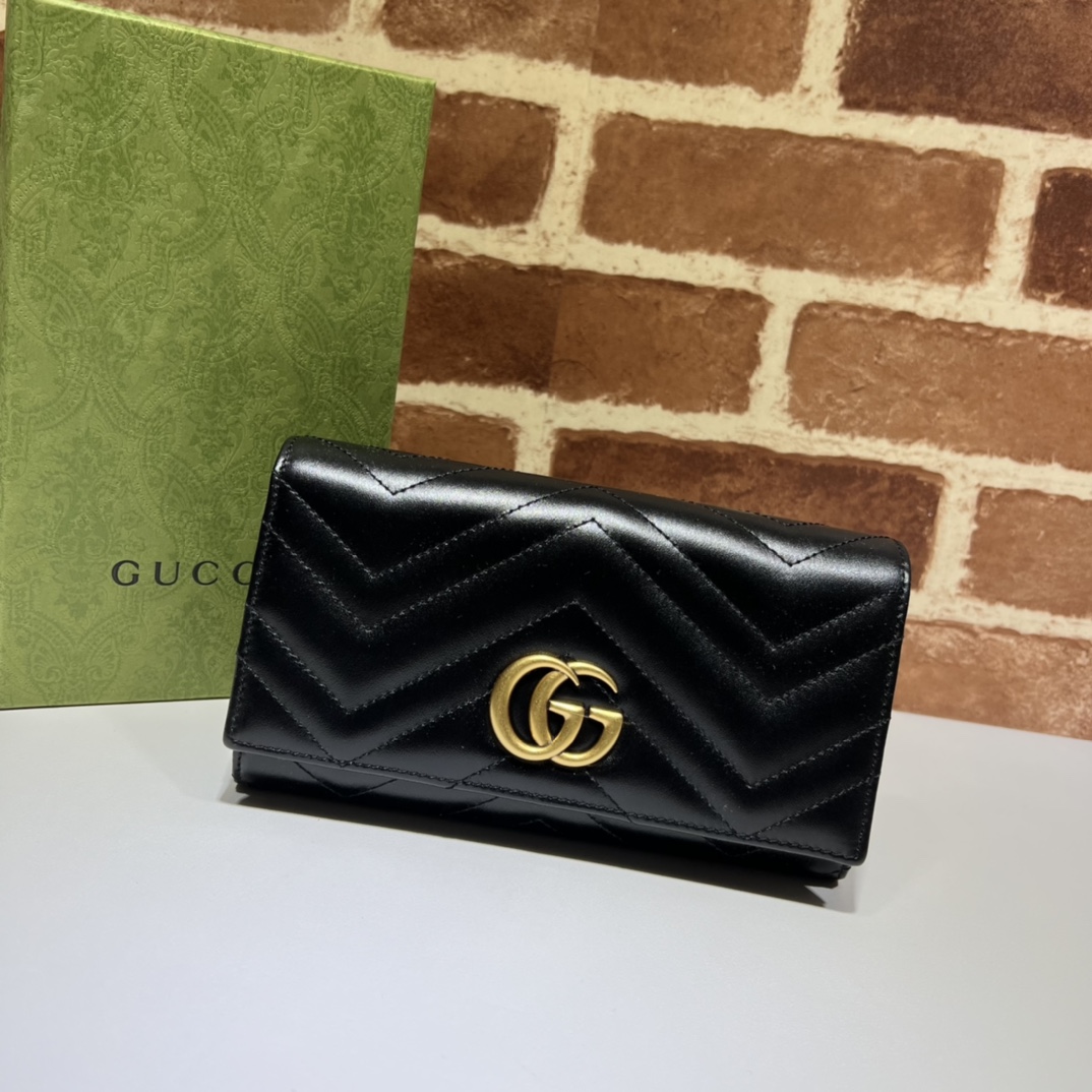 GUCCI GG MARMONT CONTINENTAL WALLET - WLG043 GUCCI GG MARMONT CONTINENTAL WALLET - WLG043