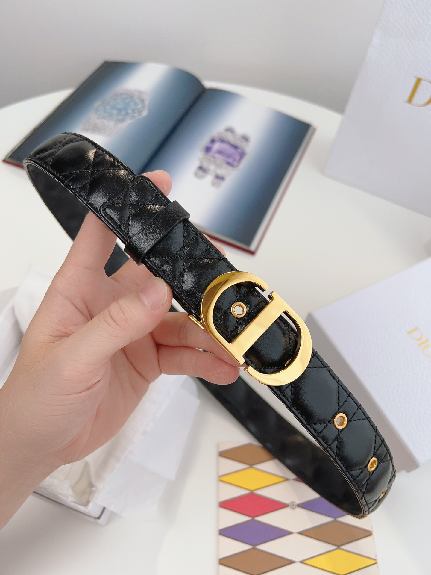 DIOR BLACK 30 MONTAIGNE BELT - DB013 DIOR BLACK 30 MONTAIGNE BELT