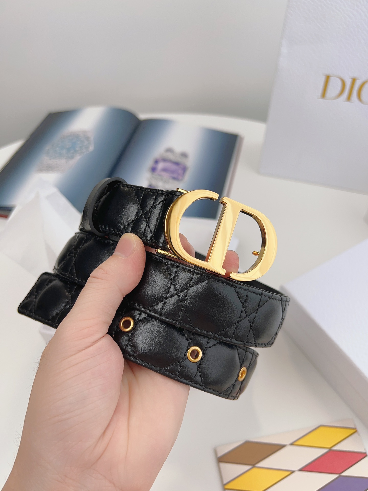 DIOR BLACK 30 MONTAIGNE BELT - DB013 DIOR BLACK 30 MONTAIGNE BELT