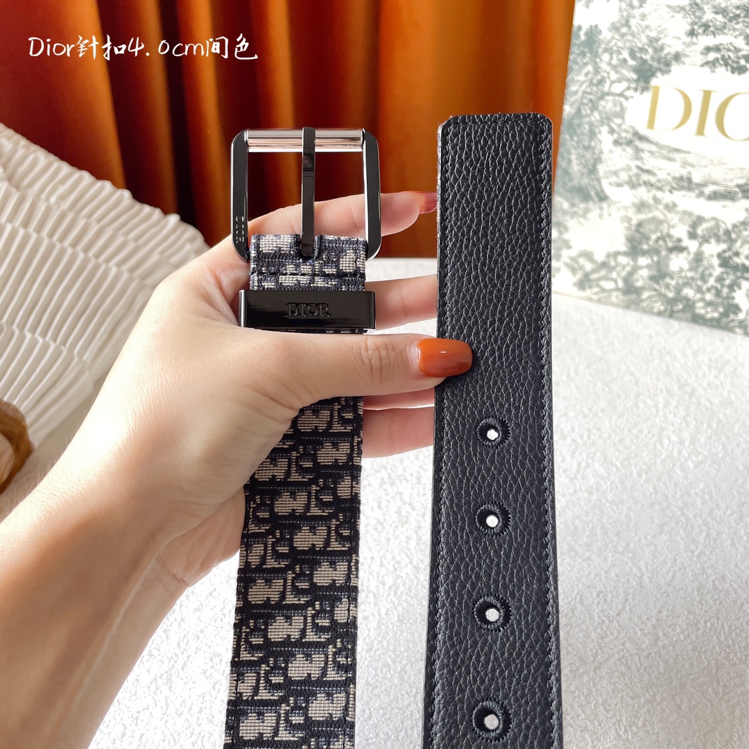 Belt Beige and Black Micro Dior Oblique - DB021 Belt Beige and Black Micro Dior Oblique