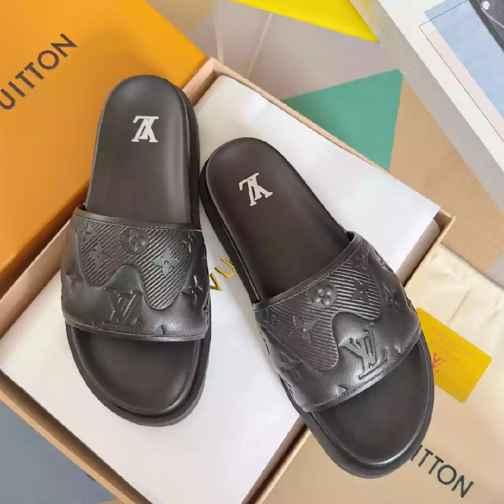 LOUIS VUITTON PALM LEATHER PREMIUM SLIDE - LVSD056 LOUIS VUITTON PALM LEATHER PREMIUM SLIDE