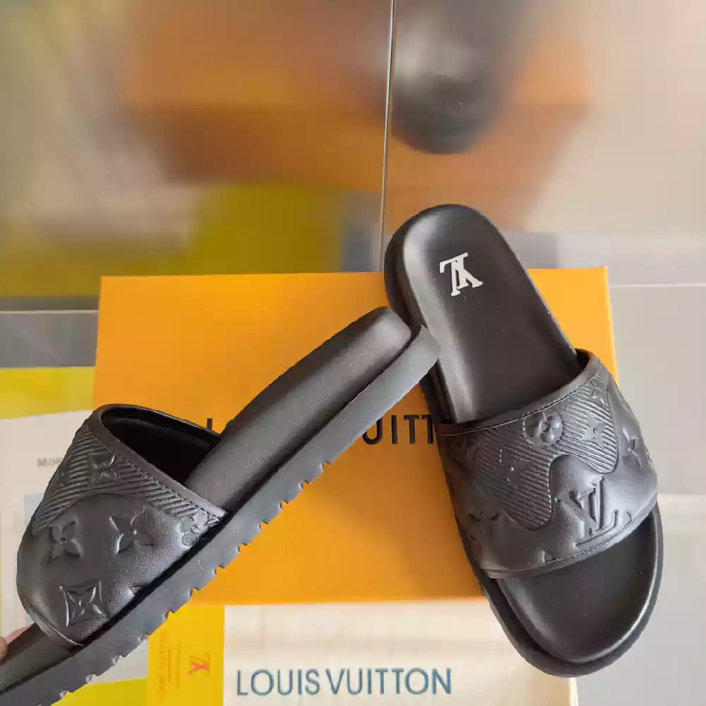 LOUIS VUITTON PALM LEATHER PREMIUM SLIDE - LVSD056 LOUIS VUITTON PALM LEATHER PREMIUM SLIDE