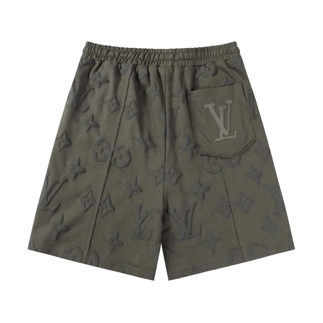 ARMY GREEN DESIGNER SPORTS SHORTS - LVC059 ARMY GREEN DESIGNER SPORTS SHORTS