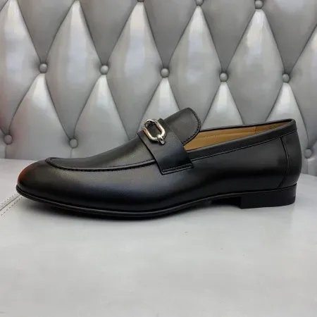 Hermes Men's Colette Loafers In Noir Calfskin - HM045 Hermes Men's Colette Loafers In Noir Calfskin