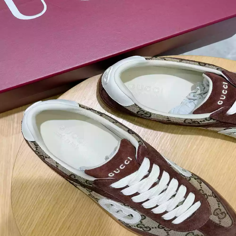 MEN'S G75 SNEAKER IN DARK BROWN SUEDE - GCC258 MEN'S G75 SNEAKER IN DARK BROWN SUEDE