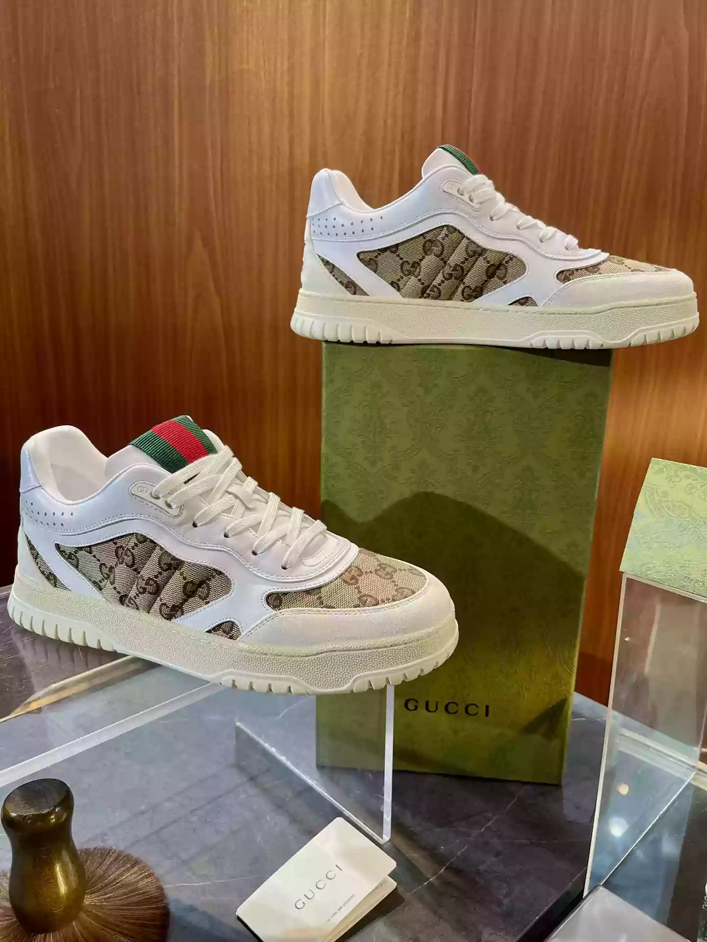 Gucci Re-Web Trainer White Sneakers - GCC208