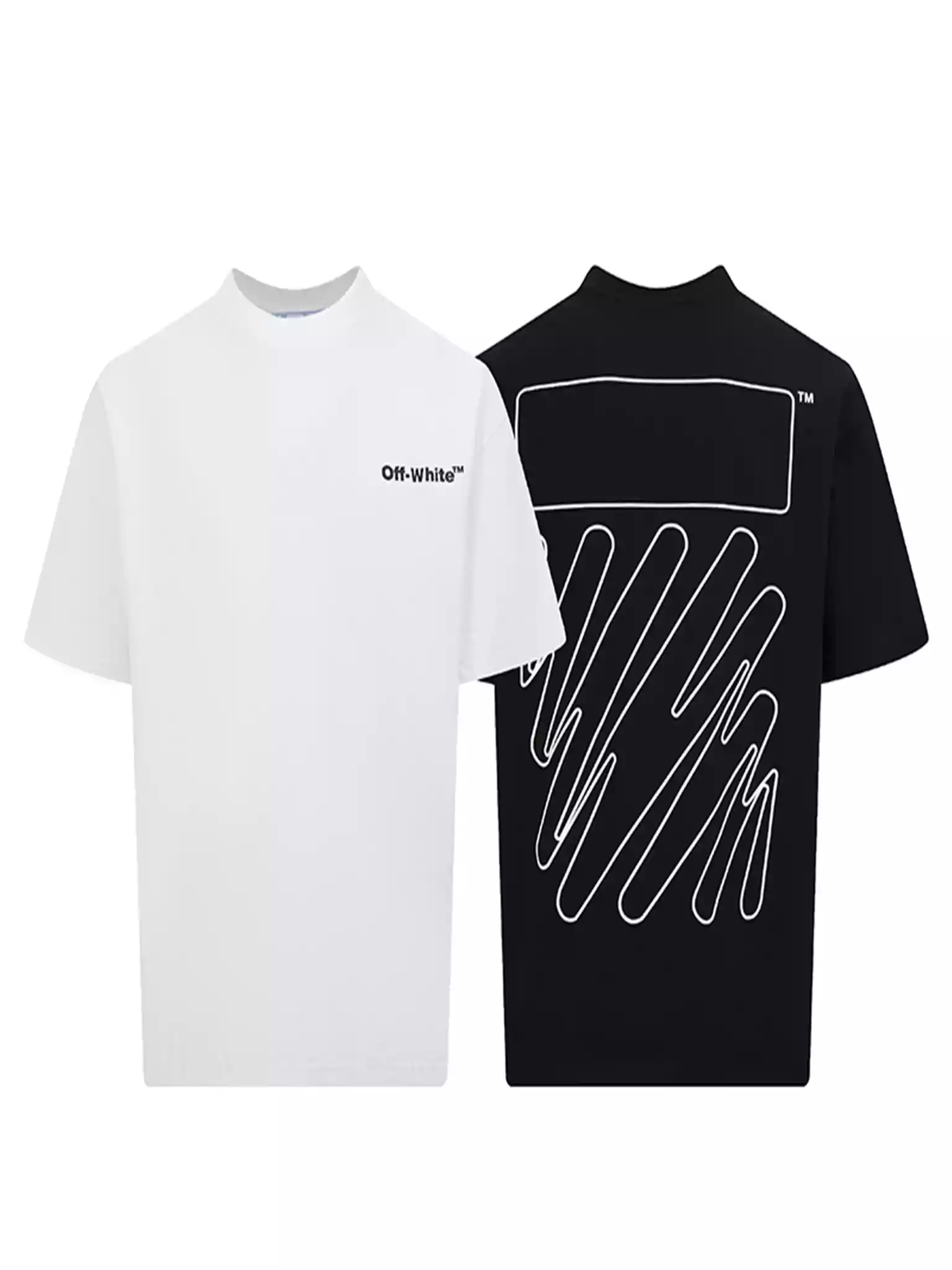 Off-White Black Wave Out T-Shirt - OWS013 Off-White Black Wave Out T-Shirt