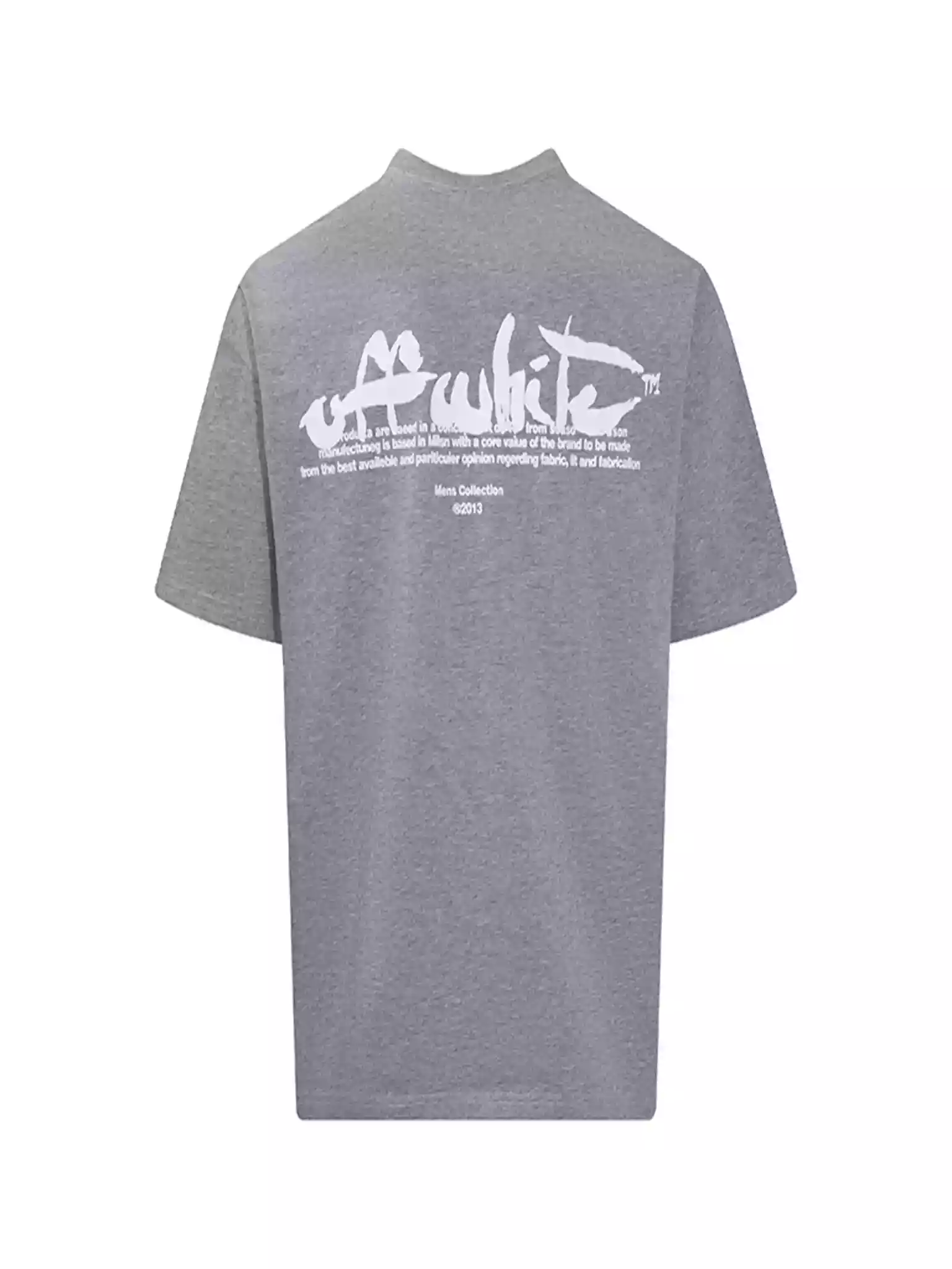 PAINT SCRIPT OVER SKATE S/S TEE IN GREY - OWS018 PAINT SCRIPT OVER SKATE S/S TEE IN GREY