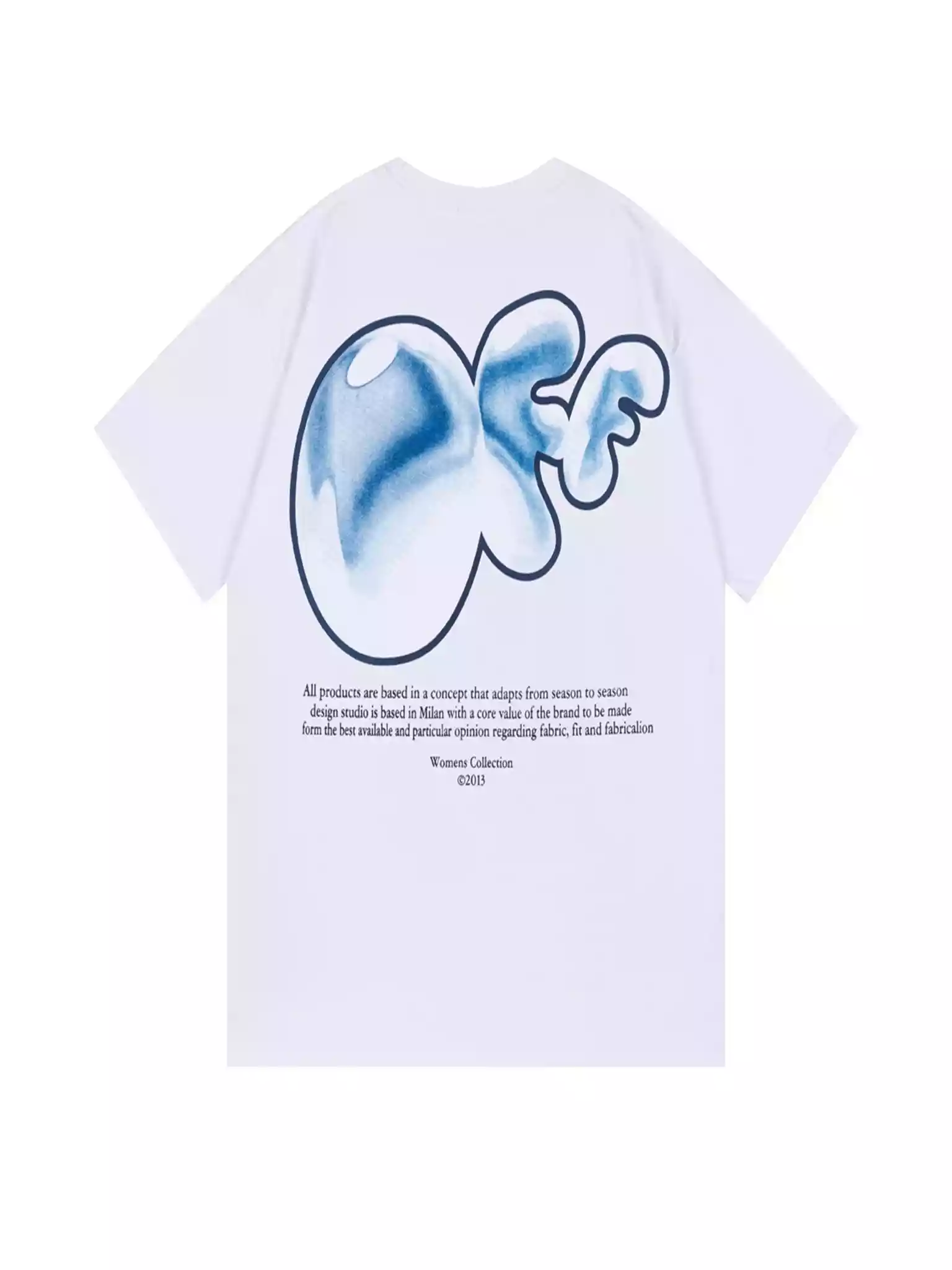 Off-White Bubble Fff T-shirt In White - OWS023 Off-White Bubble Fff T-shirt In White