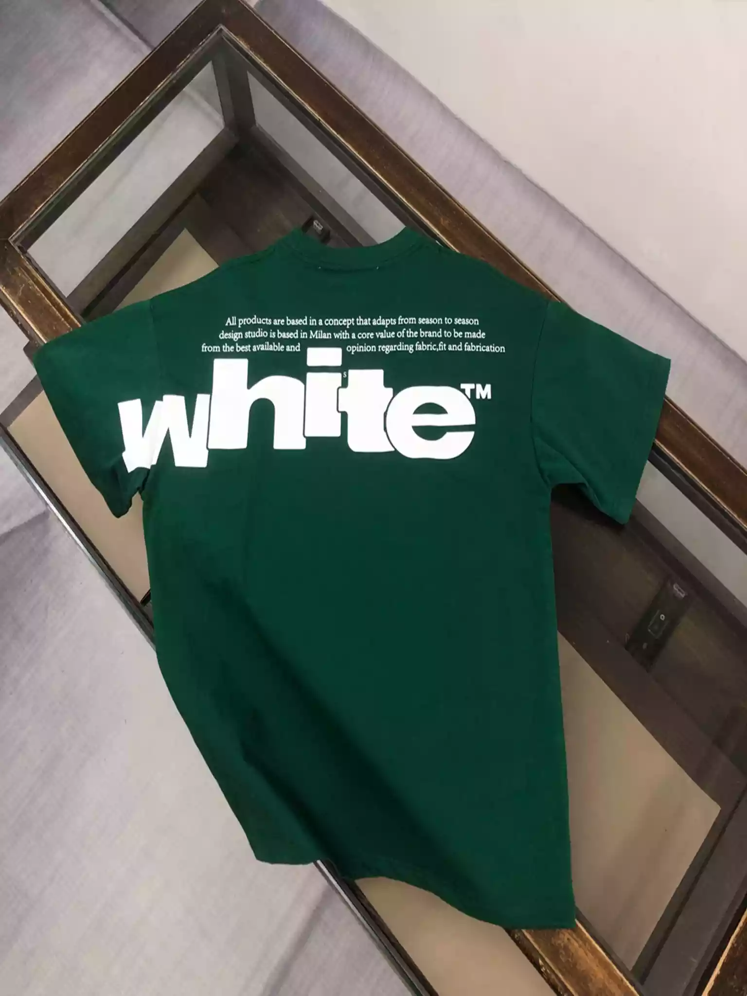 GREEN TYPE GRAPHIC S/S T-SHIRT IN GREEN - OWS040 GREEN TYPE GRAPHIC S/S T-SHIRT IN GREEN