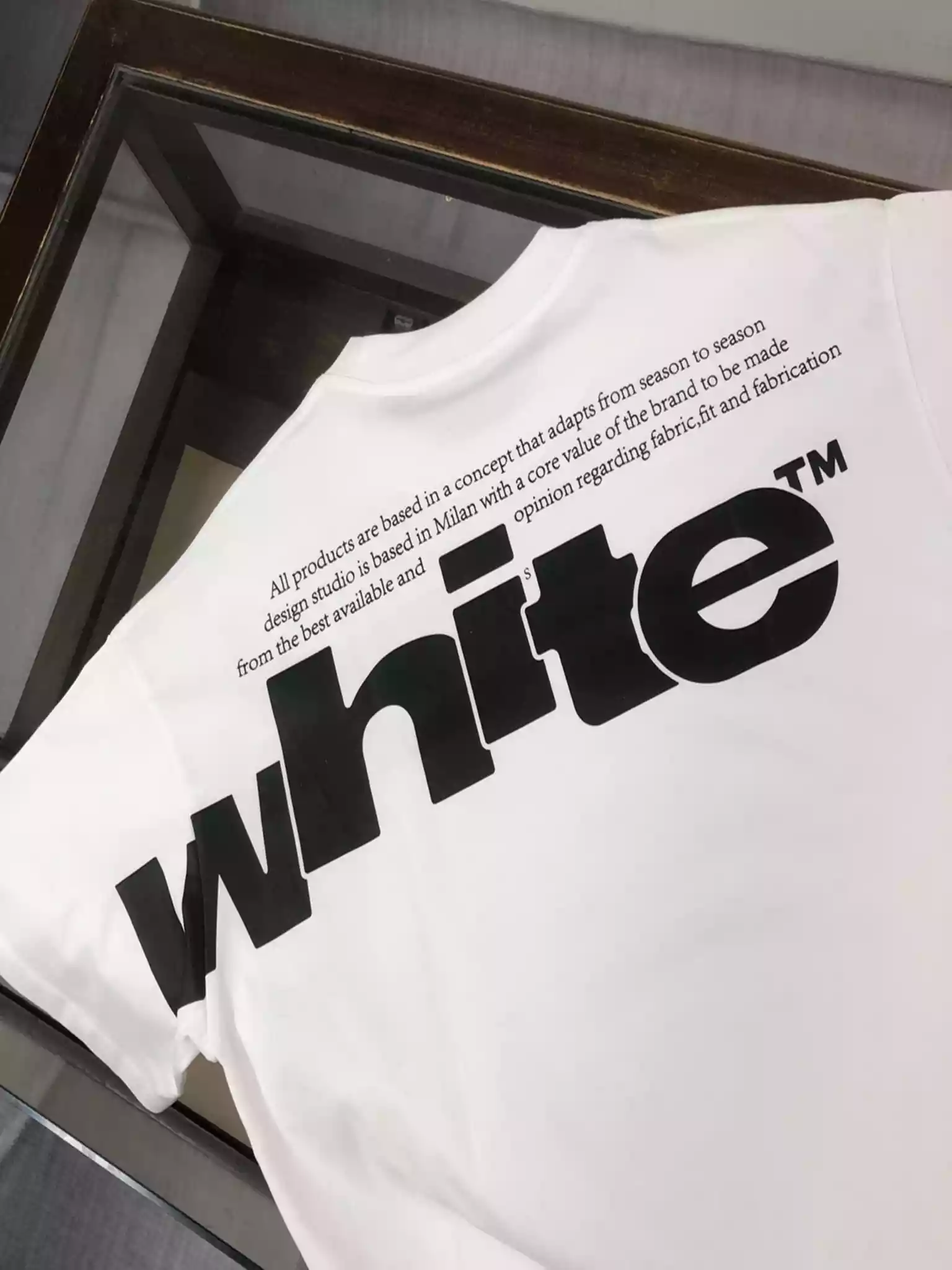 WHITE TYPE GRAPHIC S/S T-SHIRT IN WHITE - OWS041 WHITE TYPE GRAPHIC S/S T-SHIRT IN WHITE