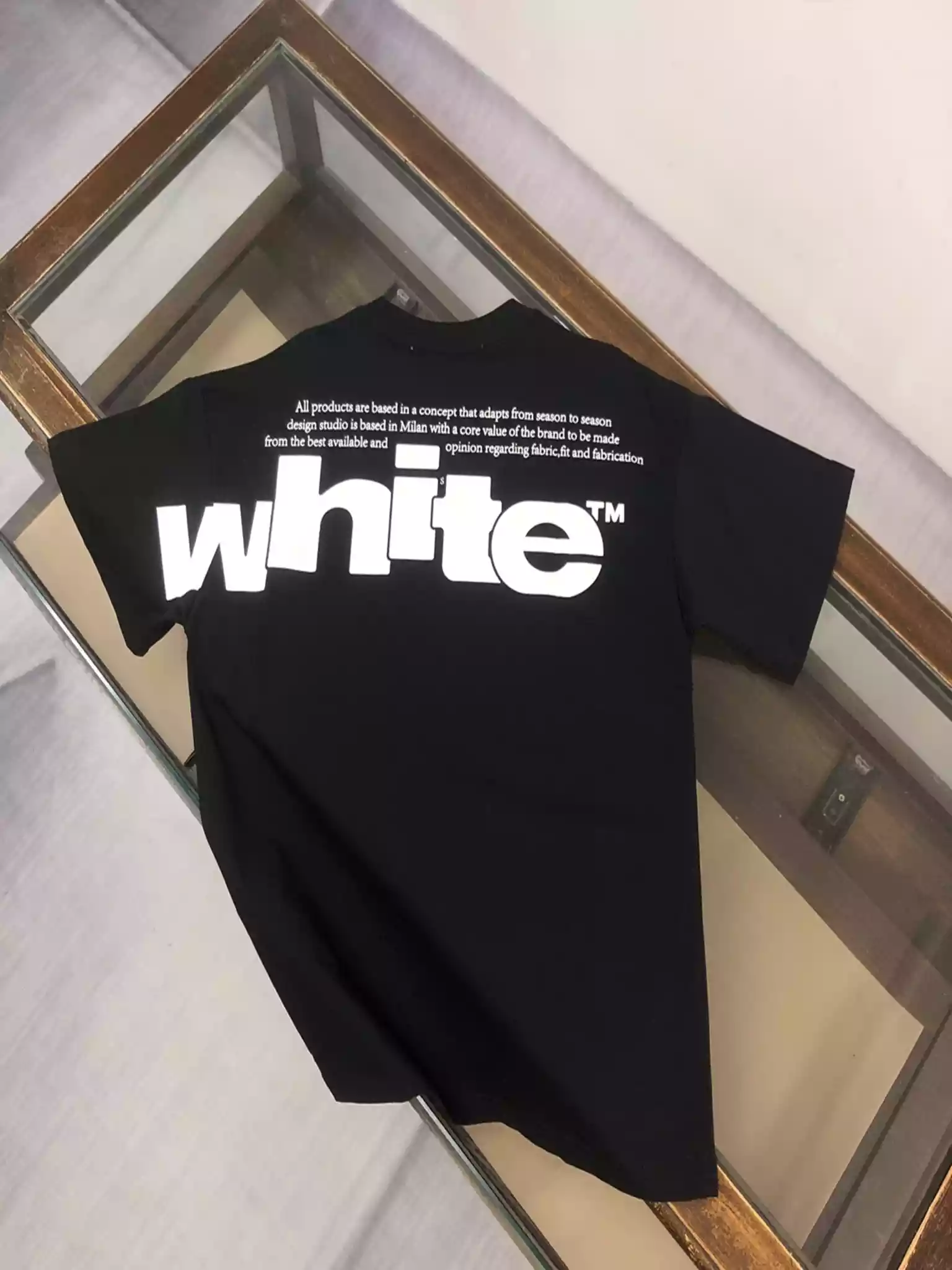 BLACK TYPE GRAPHIC S/S T-SHIRT IN BLACK - OWS042 BLACK TYPE GRAPHIC S/S T-SHIRT IN BLACK