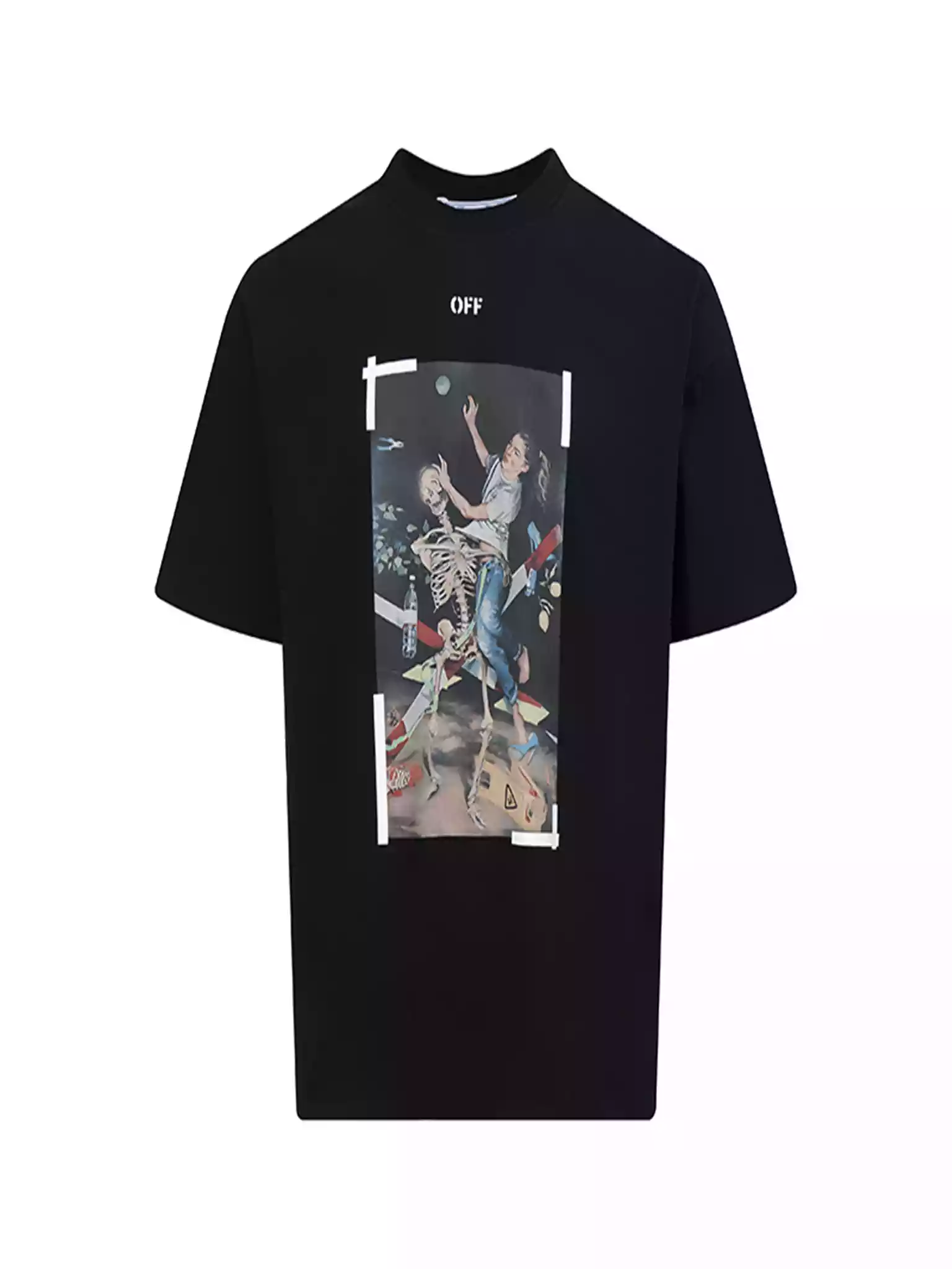 Off-White Pascal Print Slim Tee In Black - OWS007 Off-White Pascal Print Slim Tee In Black