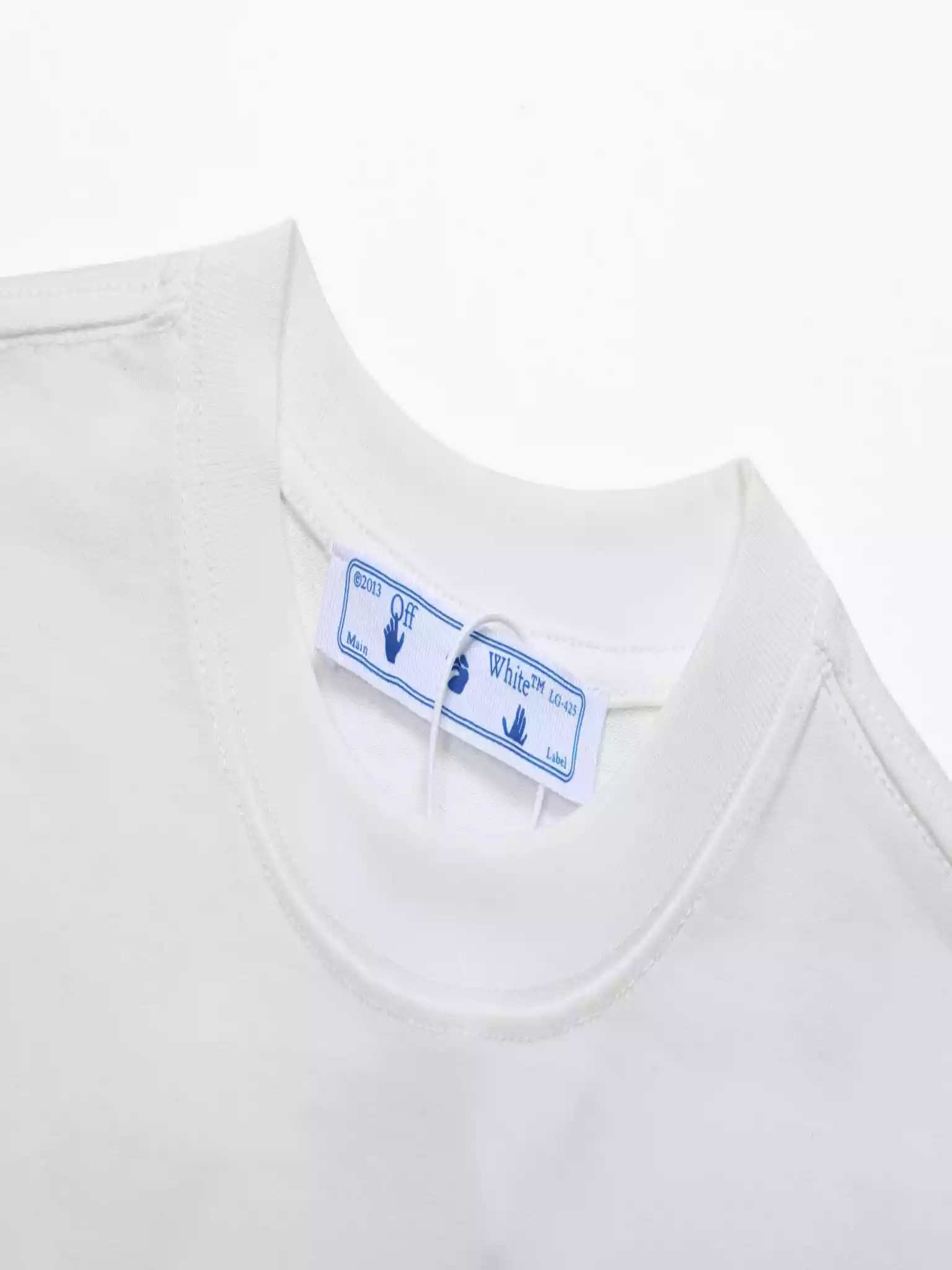 Off White Colour Painting Diagonals Arrows Tee White - OWS009 Off White Colour Painting Diagonals Arrows Tee White