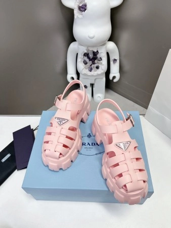 PRADA FOAM SANDALS IN LIGHT PINK RUBBER - PSD003