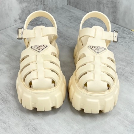 PRADA FOAM SANDALS IN QUARTZ RUBBER - PSD002