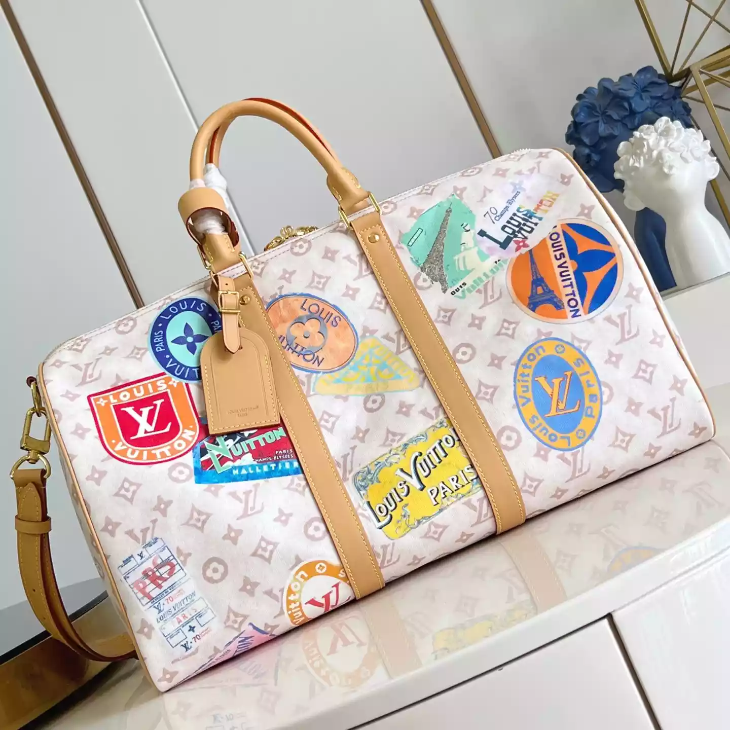 KEEPALL BANDOULIERE 45 MONOGRAM DUNE CANVAS - LW309 KEEPALL BANDOULIERE 45 MONOGRAM DUNE CANVAS