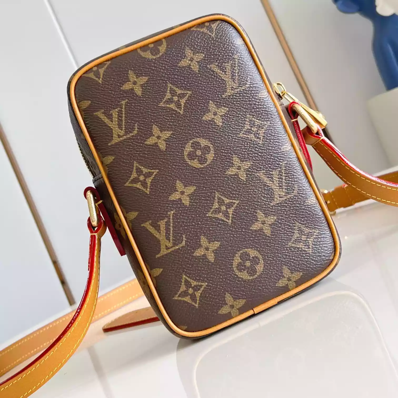 AMAZONE CROSS-BODY BAG BROWN MONOGRAM CANVAS - LW319 AMAZONE CROSS-BODY BAG BROWN MONOGRAM CANVAS