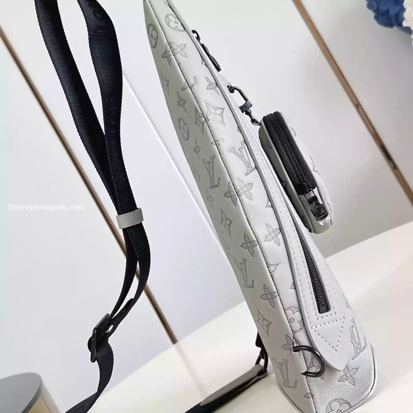 DUO SLINGBAG SAND MONOGRAM SHADOW - LW299 DUO SLINGBAG SAND MONOGRAM SHADOW