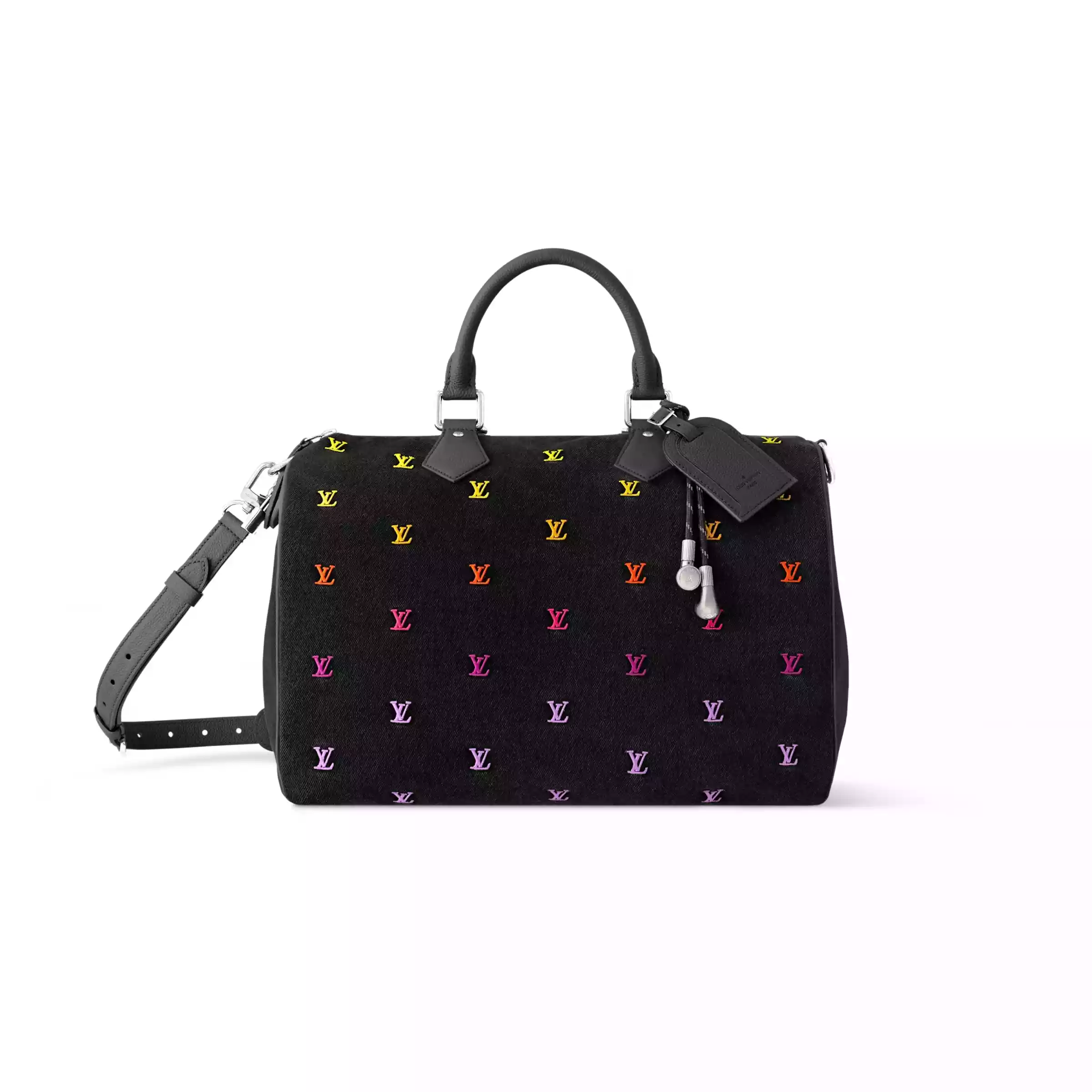 SPEEDY 40 BANDOULIERE GRADIENT ORANGE LV BLASON DENIM - LW300 SPEEDY 40 BANDOULIERE GRADIENT ORANGE LV BLASON DENIM