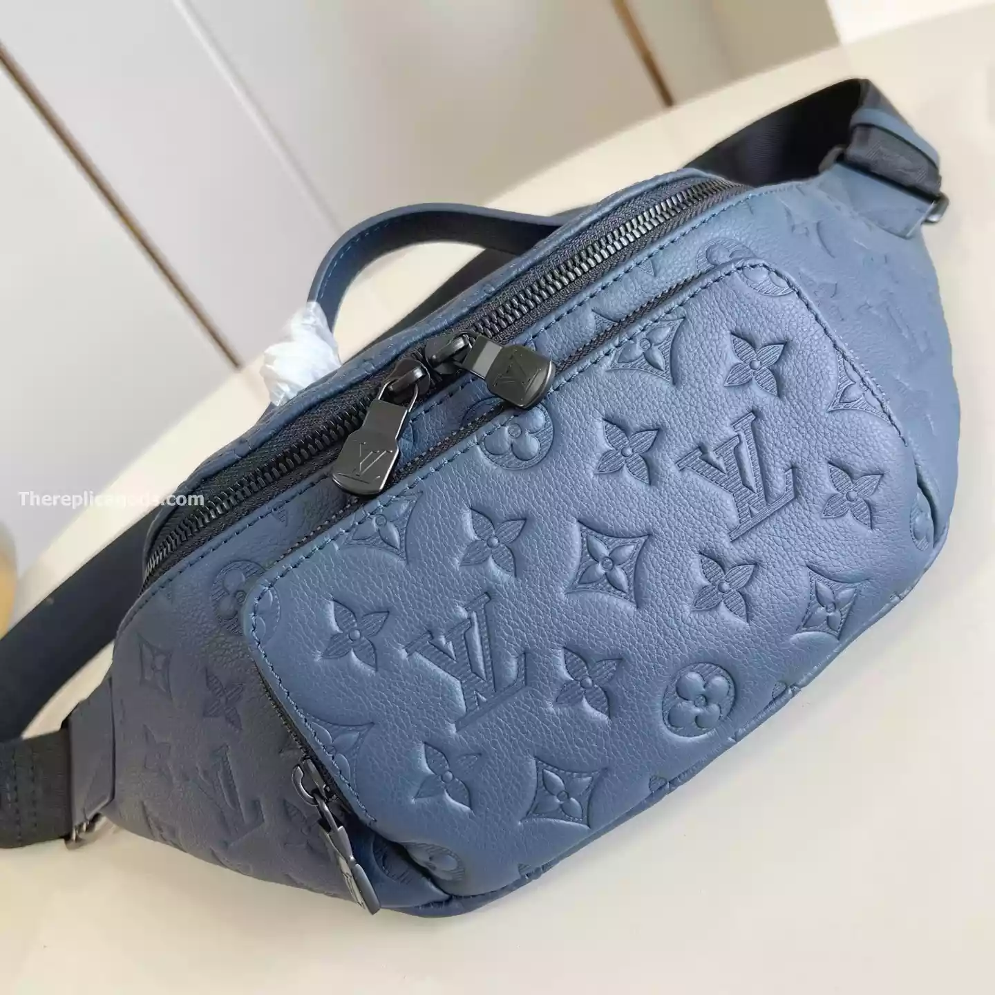 RUSH BUMBAG NAVY BLUE MONOGRAM SHADOW - LW304 RUSH BUMBAG NAVY BLUE MONOGRAM SHADOW