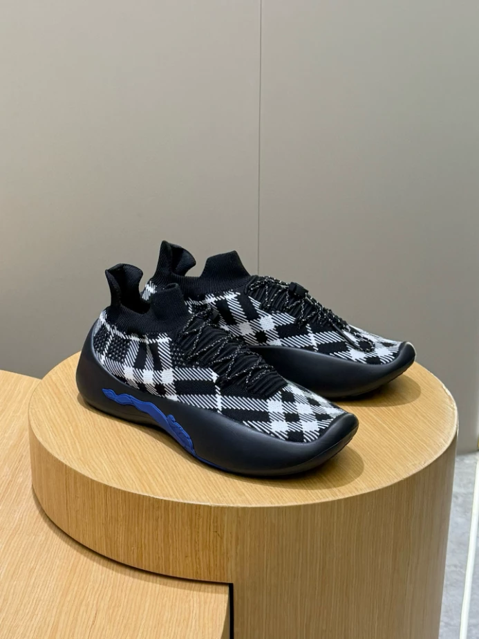 BURBERRY CHECK KNIT NEPTUNE SNEAKERS - BBR053