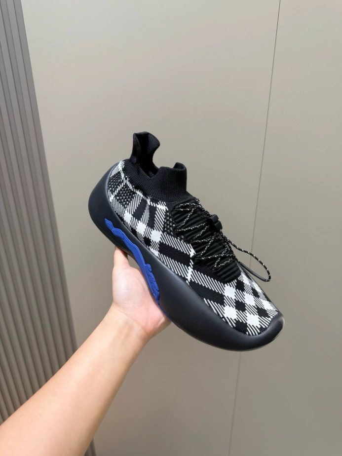 BURBERRY CHECK KNIT NEPTUNE SNEAKERS - BBR053