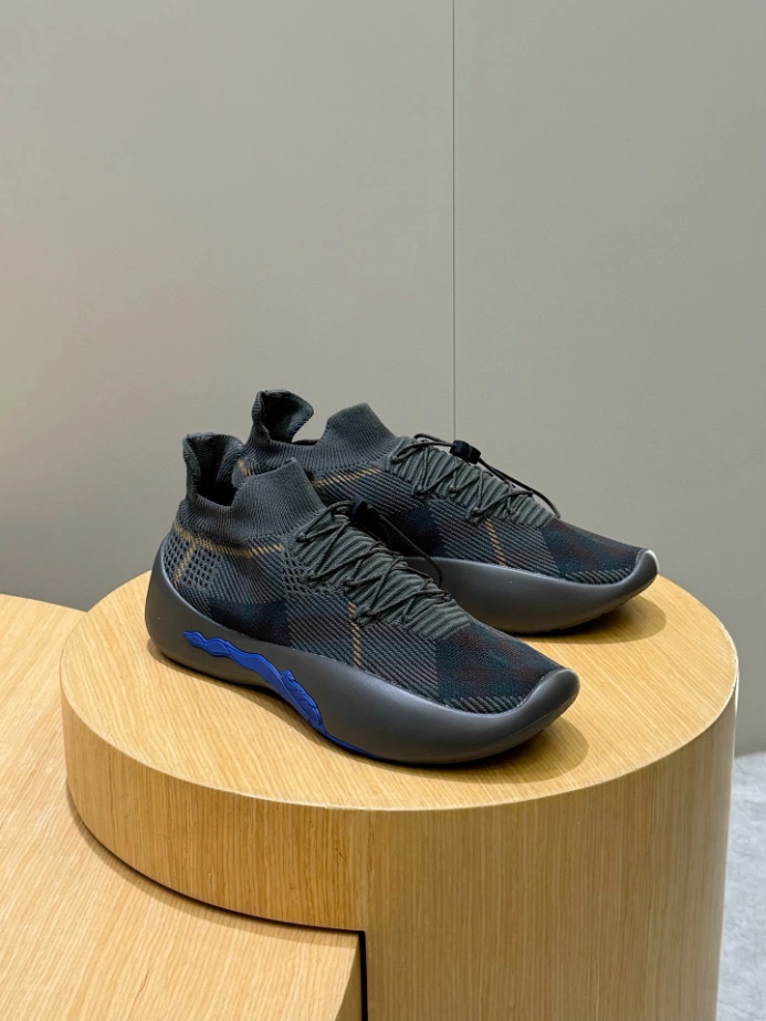 BURBERRY CHECK KNIT NEPTUNE SNEAKERS - BBR054