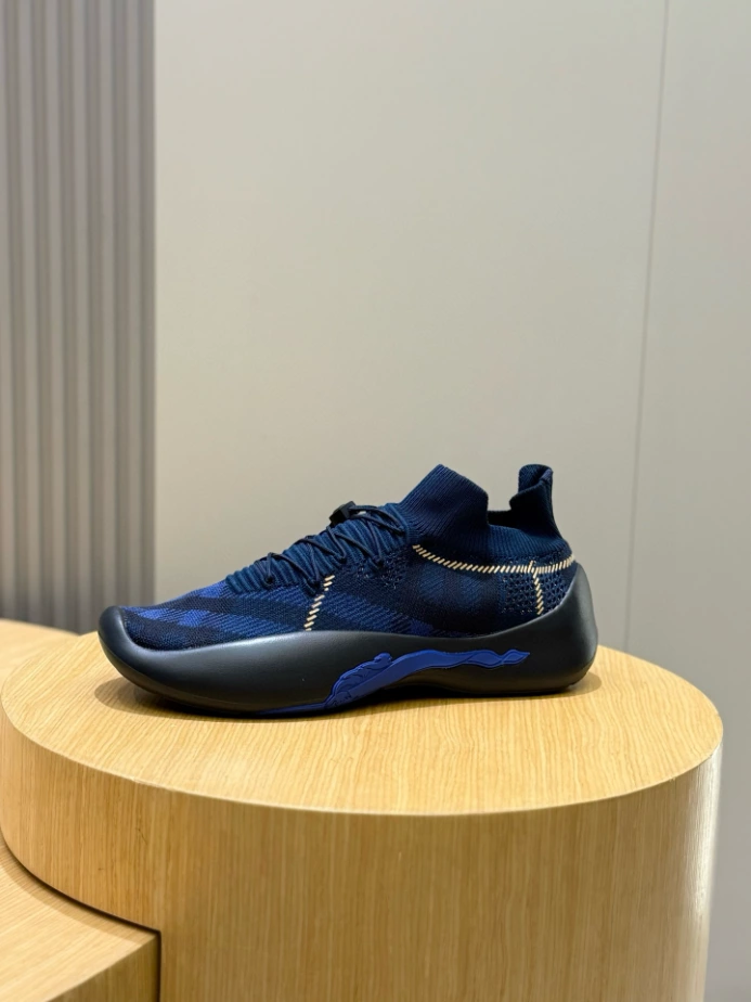 BURBERRY CHECK KNIT NEPTUNE SNEAKERS - BBR056