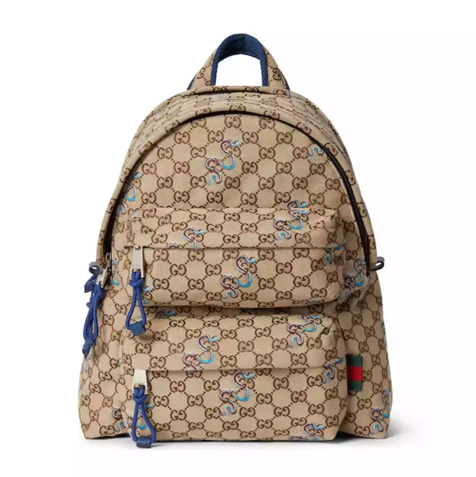 Men's Natural Medium Backpack With Embroidery - BG073 Men's Natural Medium Backpack With Embroidery
