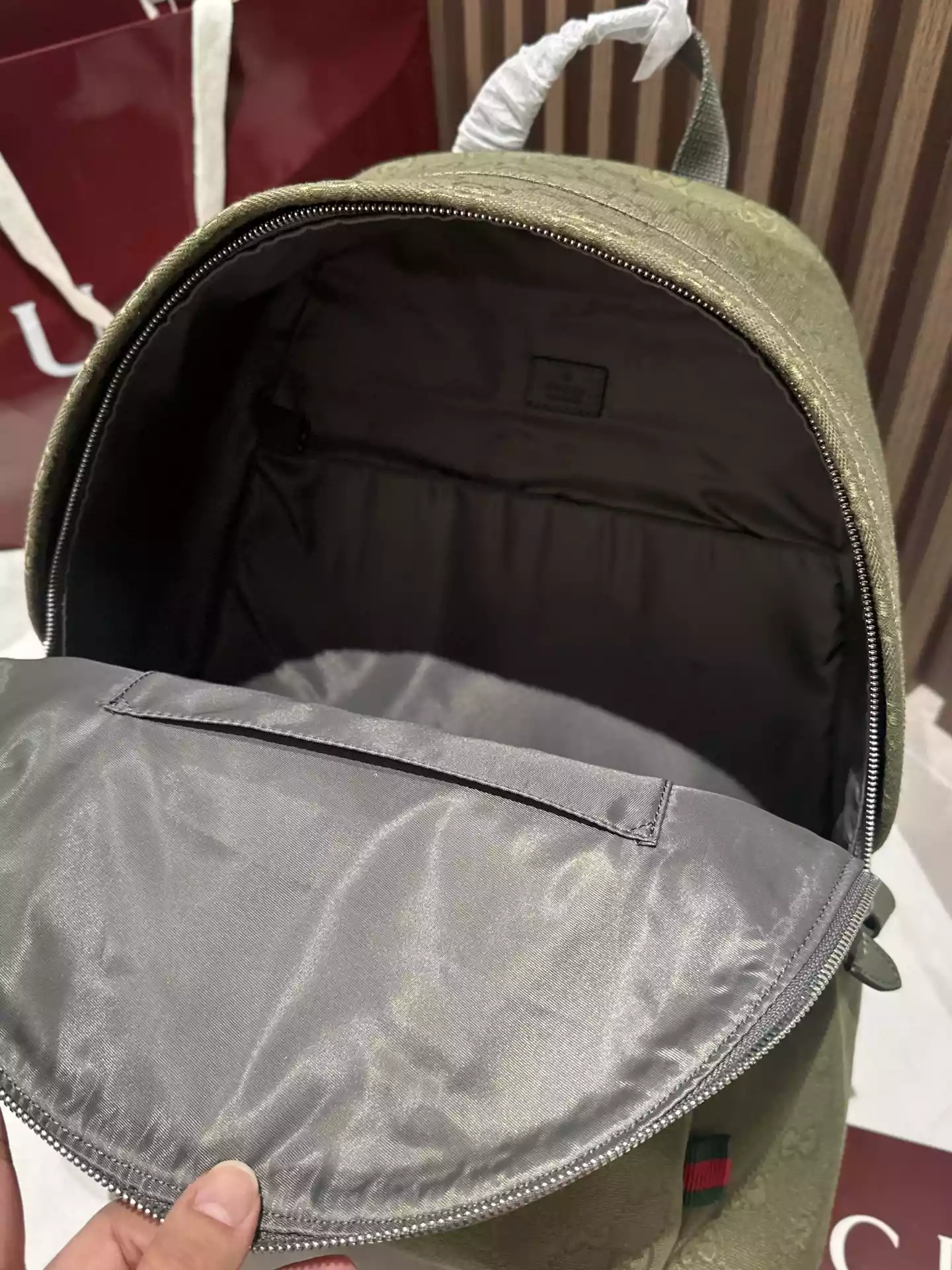 GG Emblem medium backpack in Black GG Canvas - BG064 GG Emblem medium backpack in Black GG Canvas